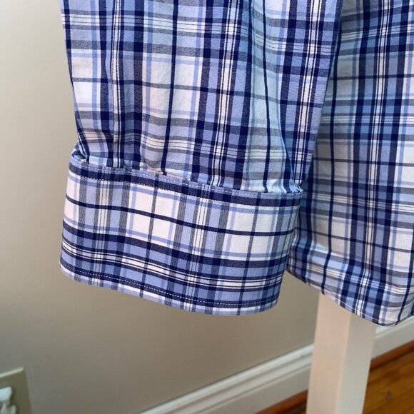 Tommy Hilfiger Men’s 16 1/2 Shirt Slim Fit Checkered Button Down Long Sleeves - Picture 4 of 9